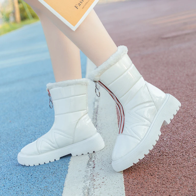 Зимние сапоги женские зимние Теплая обувь на пуху легкая одежда для девушек цвет