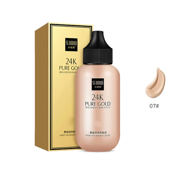07 Tender skin tone 24k Gold УВЛАЖНЯЮЩАЯ основа для макияжа крышка пятна выравнивает тон кожи натуральное отбеливание ГРУНТОВОЧНАЯ основа - Цвет: 07 Tender skin tone