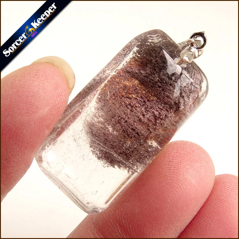 

Real Natural Reiki Minerals Healing Green Phantom Quartz Crystal Necklace Pendant Birthday Party Gift for Jewelry Making ZS183