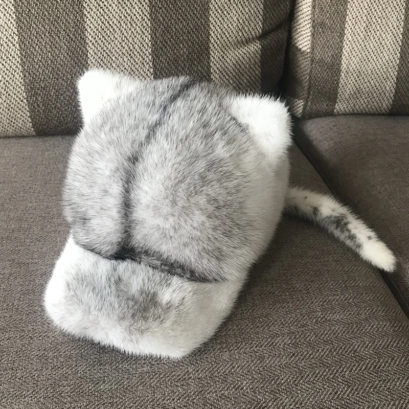 Новая зимняя шапка для конного спорта с ушками демона Женская Бейсболка уши