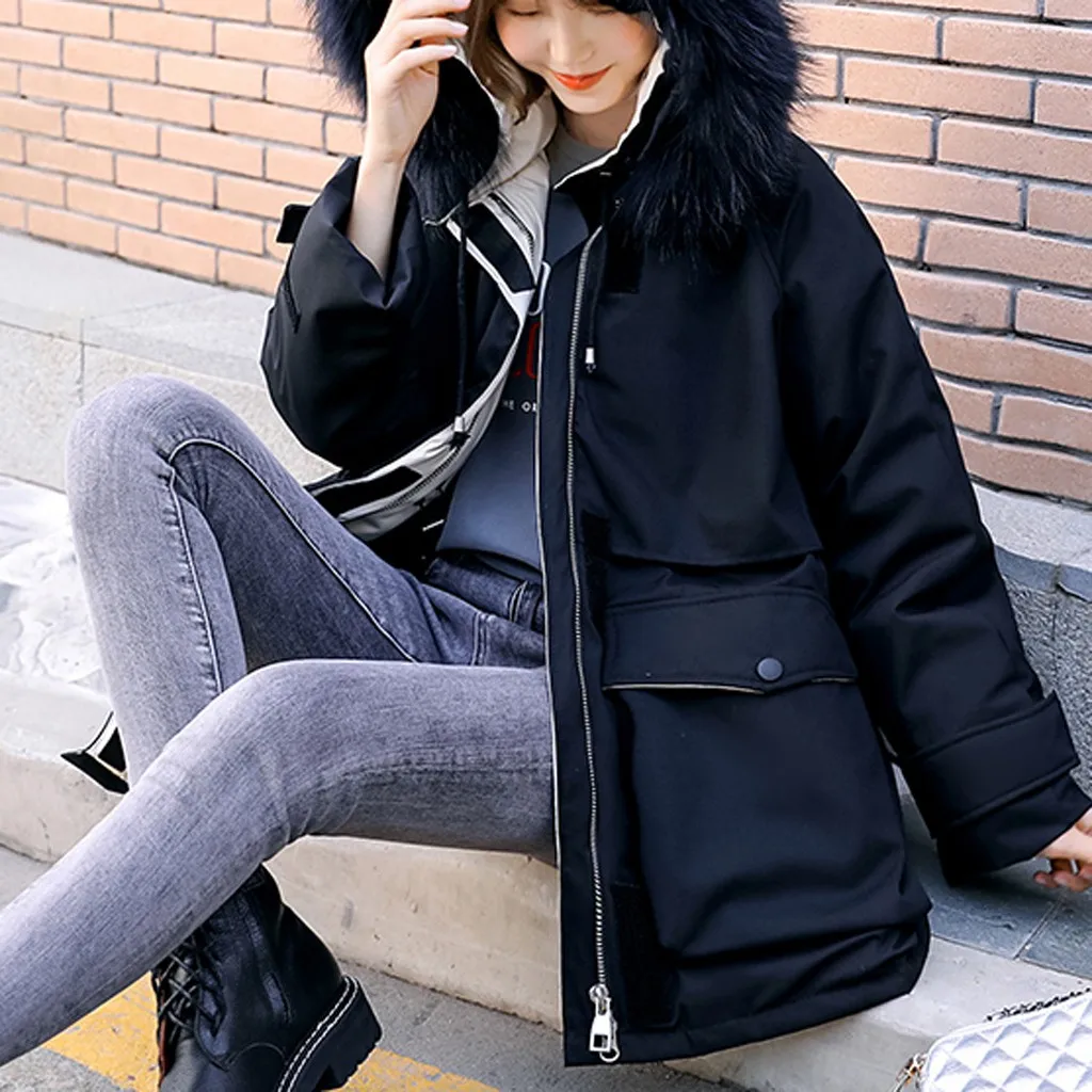 Новинка зимы 2019 модное приталенное женское длинное пуховое хлопковое пальто с