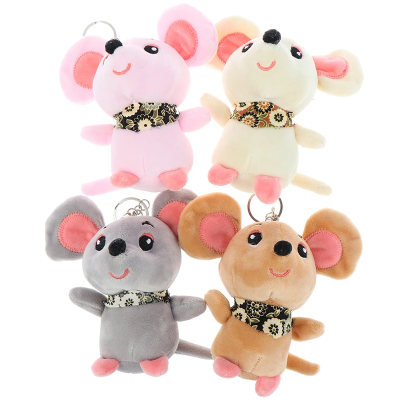 Новогодний подарок 12 см маленькая игрушка-мышь мягкая плюшевая мультяшная