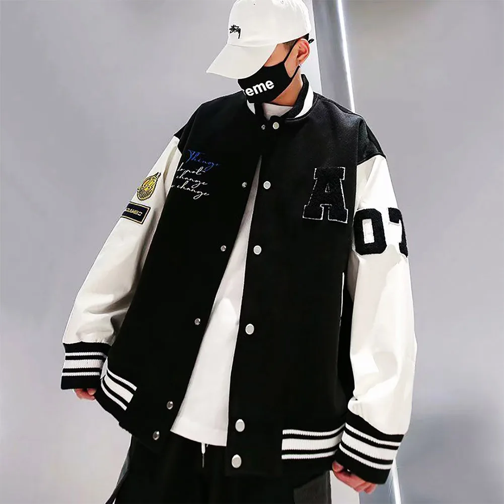 

Women American baseball Jackets Little bear Embroidery Printing Men Spring flight jacket Hip Hop Couple Coats