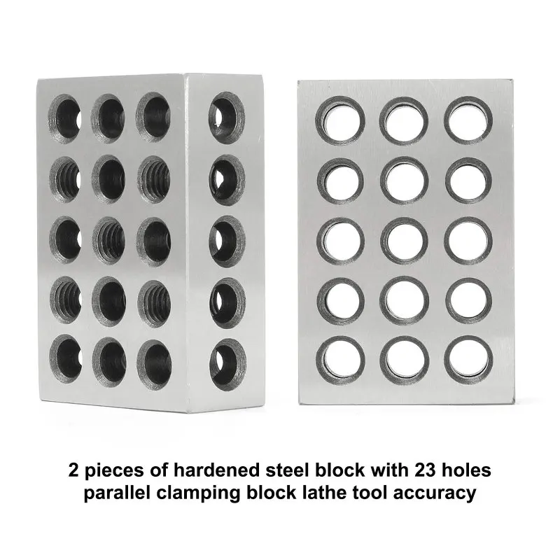 

2021 New Tools Precision 0.005mm for Machine Tool 25x50x75mmModel Number:23 Holes Parallel Clamping Block Lathe Tool