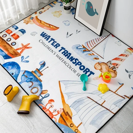 Carpet9 Милые Мультяшные животные ковры и маленькие коврики для гостиной мягкие детские комнаты Декор Площадь Ковры для спальни детская игровая палатка нескользящий коврик - Цвет: Carpet9