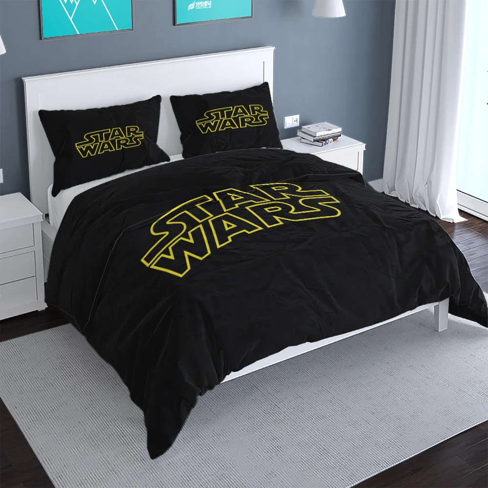 Star Wars Film Bedding Set Twin Full Queen King Size 3PCS black Duvet Cover Sheet PillowCase for Adult Kid Gift | Дом и сад