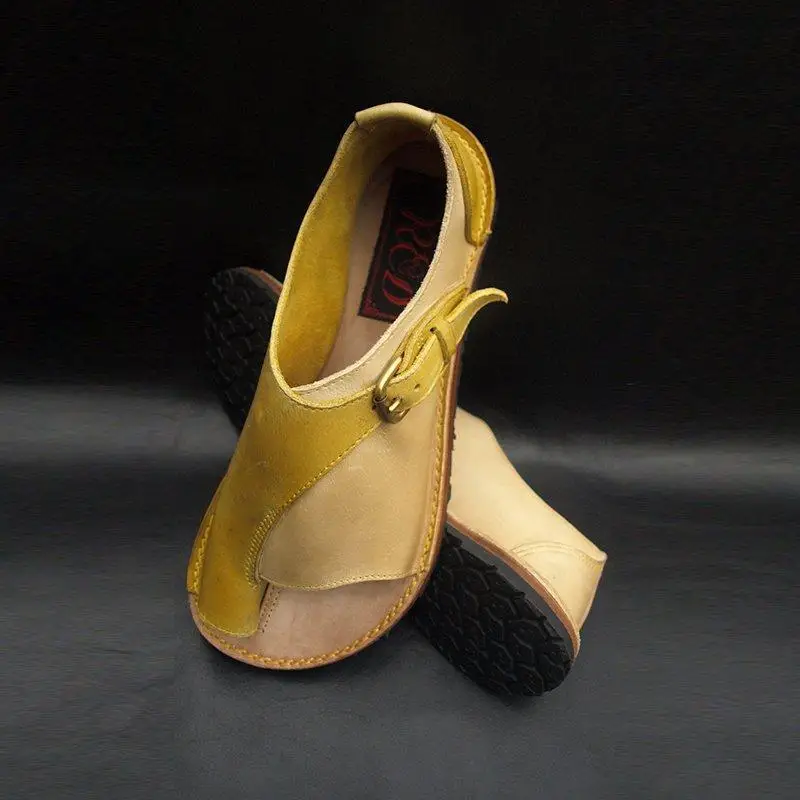 

Women's Sandal New Sandal Sports Sandal Flip Toe Sandal High Quality PU Color Patching Sandal Creative Toe Set Sandal for Women