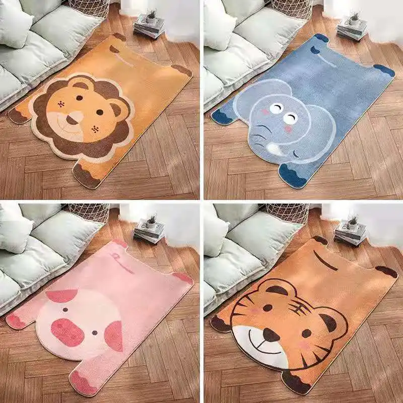 

Living Room Cartoon Lion Design Soft Rug Kid’S Favorite Bedroom Cute Rug On The Bedside Comfortable Doormat