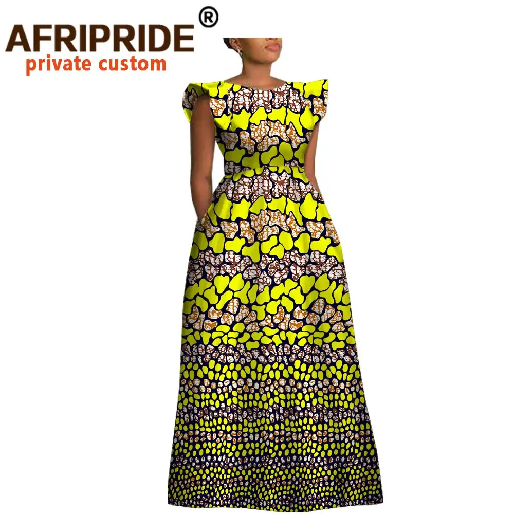 Африканские платья для женщин дашики принт анкары короткий рукав круглый вырез