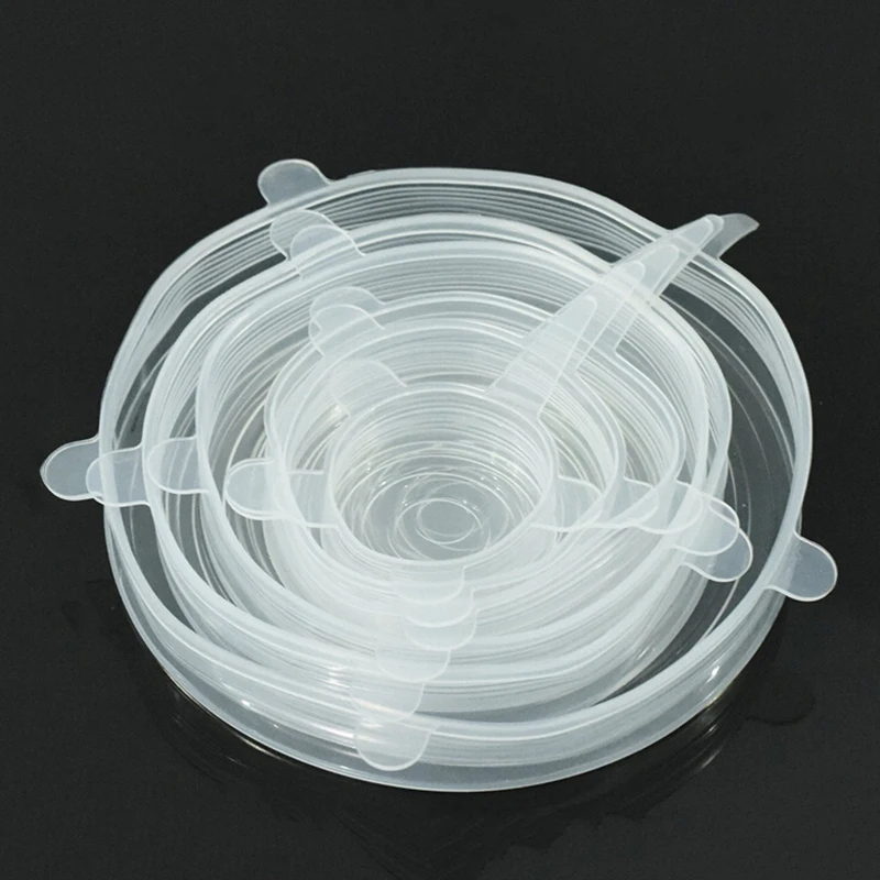 6 шт./партия многоразовые силиконовые Еда Обёрточная бумага стрейч вакуумные