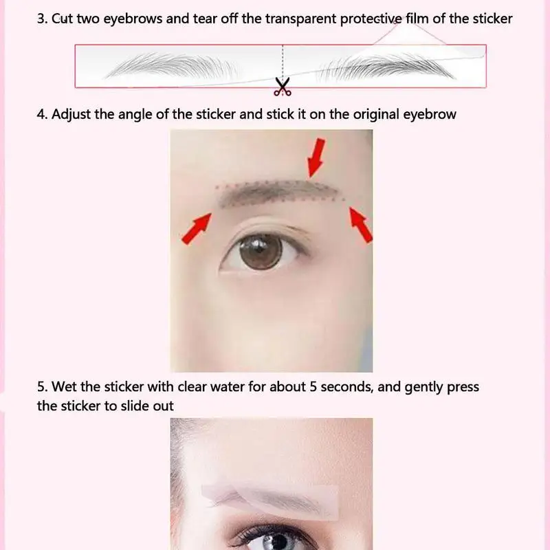9 пар 6D Ложные брови Водонепроницаемый длительный Уход за волосами как
