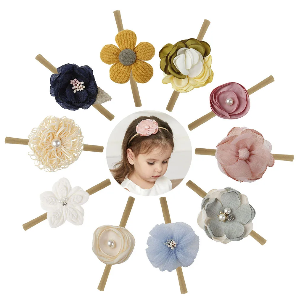 

Flowers Baby Headband Newborn Baby Girls Headbands Children Hair Accessories DIY Jewelry Infants Photographed Photos Accessories