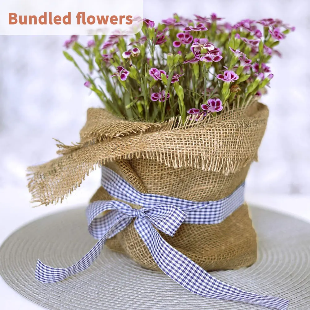 

Vintage Natural Burlap Linen Table Runner Modern For Christmas Decorations Wedding Khaki Table Runners Restaurant Table Decor