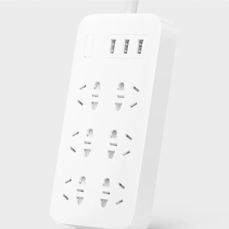 6 розеток Xiaomi Mijia с 3 USB-портами для быстрой зарядки 2 1 А умный удлинитель