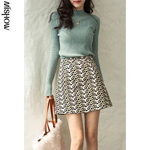 MISHOW 2020 зимние юбки для женщин с леопардовым принтом А-силуэта с высокой талией, сексуальная Нижняя одежда для женщин MX20D1847