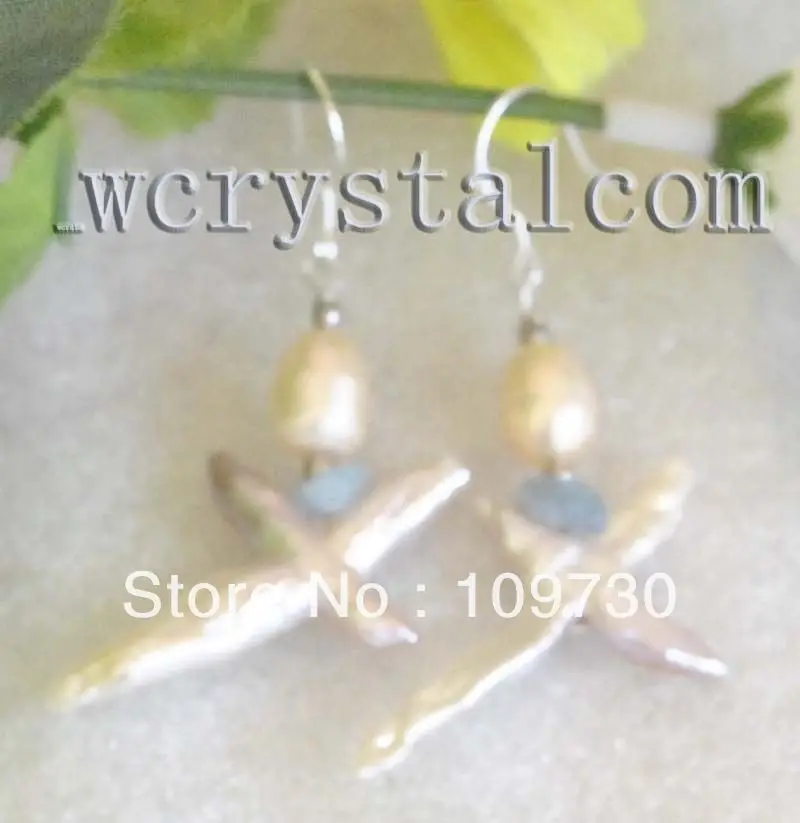 Ювелирные изделия 00448 2 подлинный розовый фиолетовый крест пресноводный жемчуг