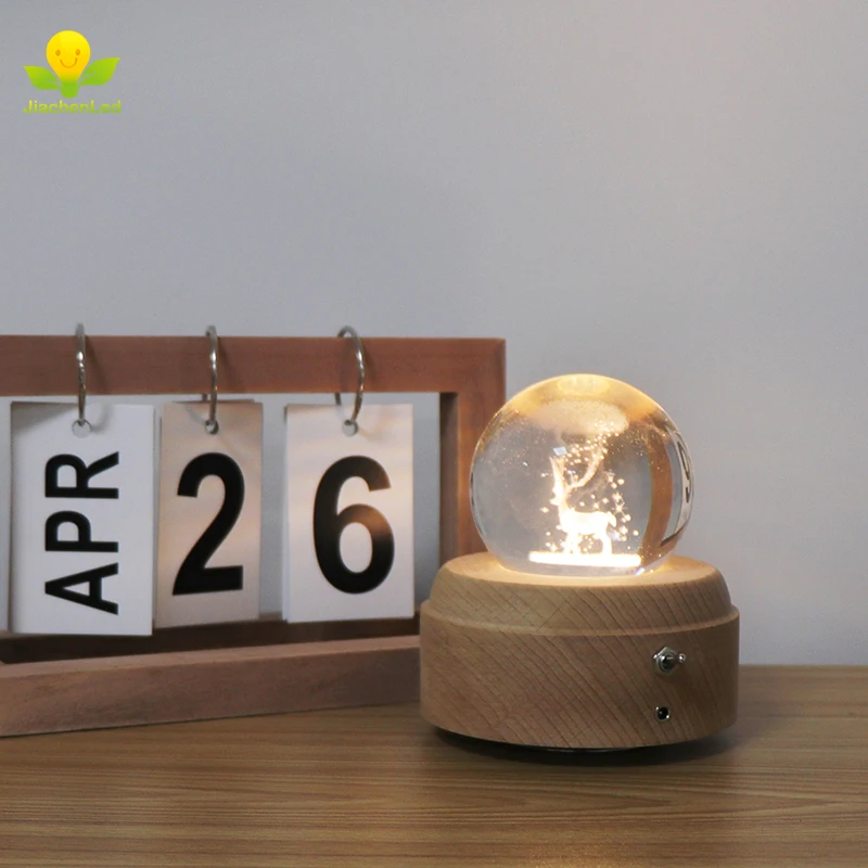 Роскошная Хрустальная настольная Лампа Шар 3D стеклянный ночник|Ночники| |