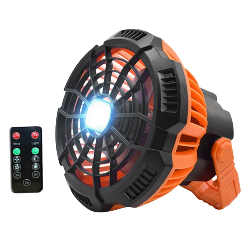 

USB Fan Rechargeable Three-Speed Speed Regulation LED Light Fan with Remote Control Suitable for Home/Outdoor