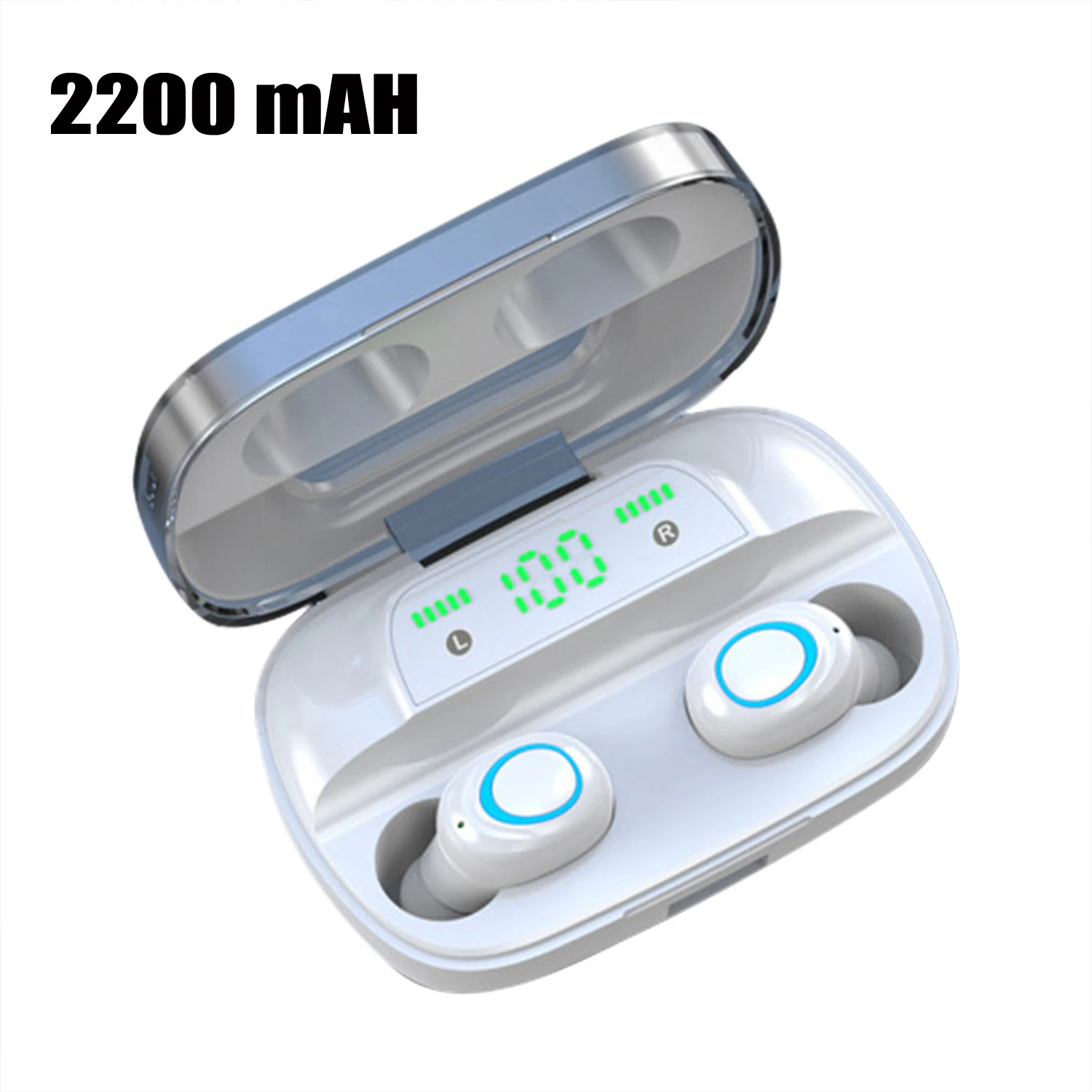 Touch control white IPX7 водонепроницаемые Bluetooth наушники 8D стерео беспроводные наушники гарнитура с 3500 мАч power Bank G6s TWS 5,0 Bluetooth наушники - Цвет: Touch control white