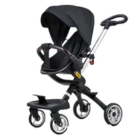 baby four wheels stroller travel reversible toddler trolley can sit and lie folding high view stroller newborn baby bassinet