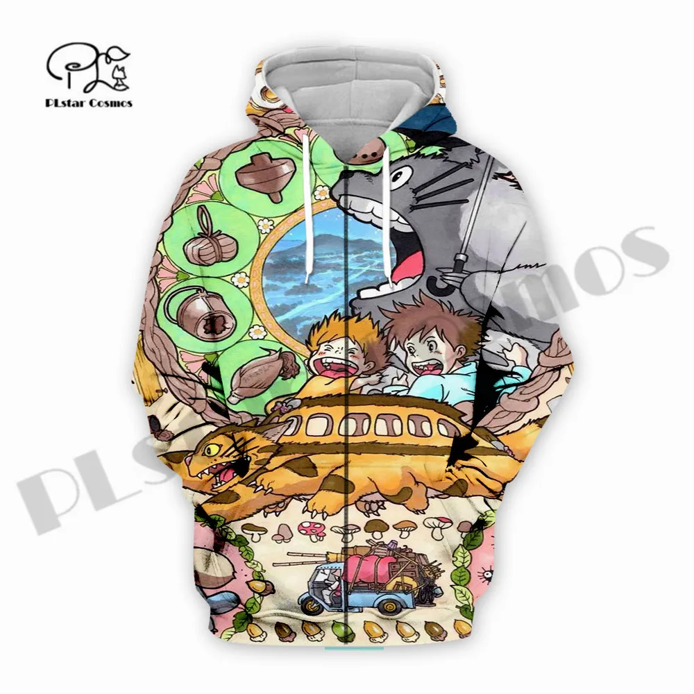 

PLstar Cosmos 3Dprint Newest Anime Totoro And Friends Art Harajuku Streetwear Funny Casual Comfortable Hoodie/Sweatshirt/Zip Q-8