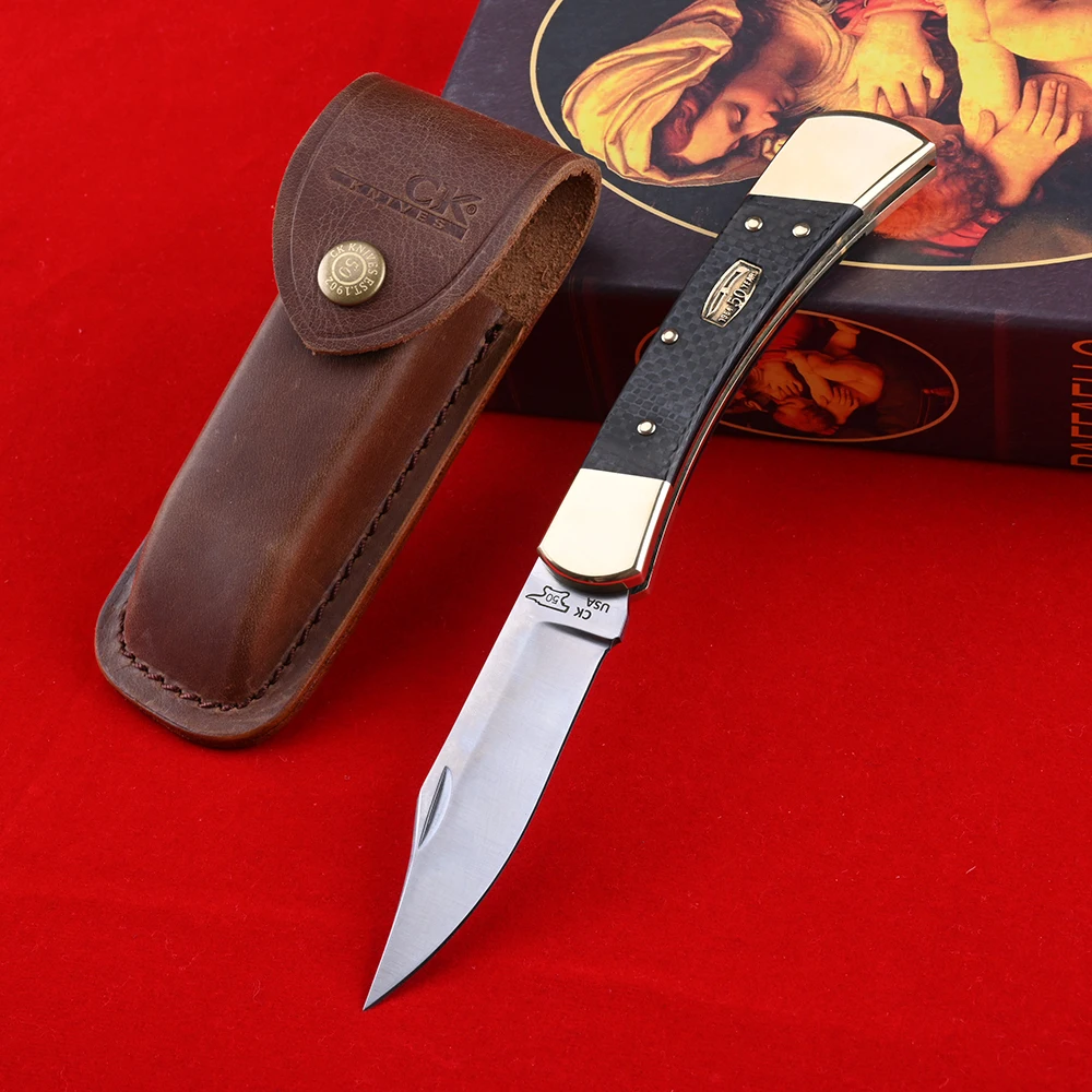 Jual Outdoor Camping Berburu Pisau Saku M390 Pisau Lipat Survival Taktis Pertahanan Diri Senjata 110BRS-50th Edisi Ulang Tahun