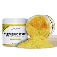 250g turmeric body scrubs cream exfoliate cuticle soften skin reduce dark skin body scrub salt