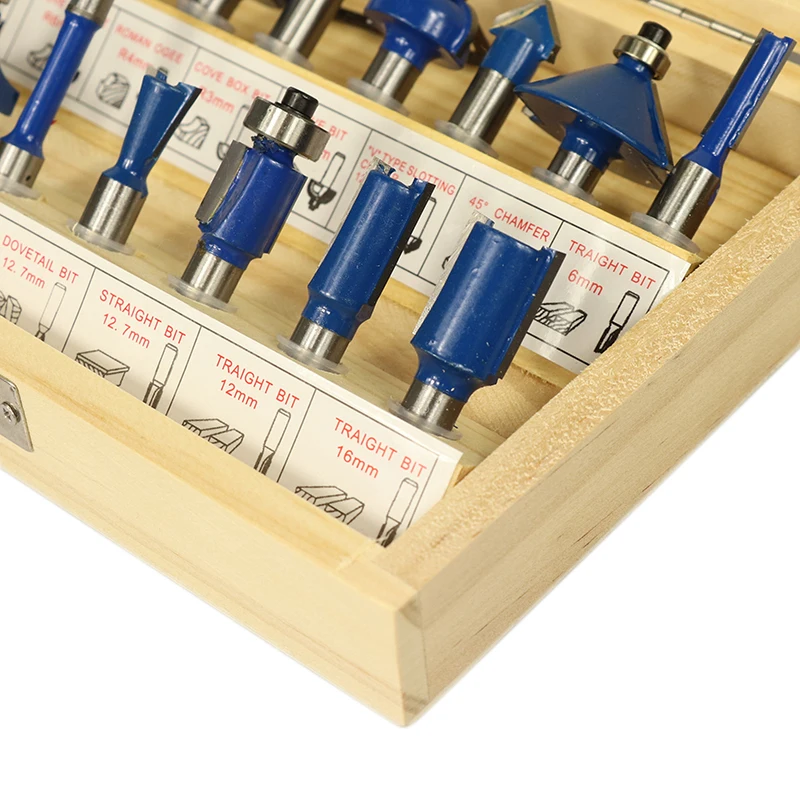 Набор концевых фрез XCAN твердосплавные насадки 8 мм для работ по дереву и