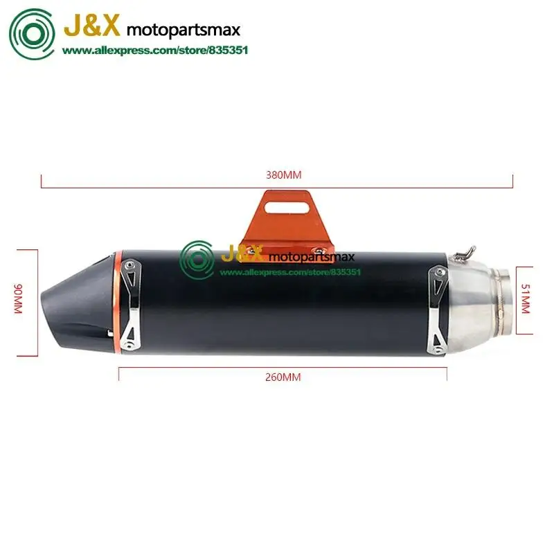 Глушитель выхлопной трубы из нержавеющей стали для мотоцикла среднее звено