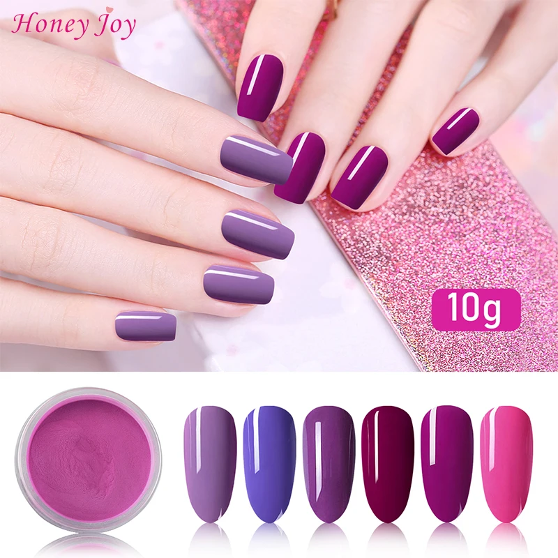 

Fine 6box/set Rose Pink Red Lavender Purple Series Dip Powder Nail Kit Dipping Powder as Nail Gel Polish Effect No Uv Lamp Cure