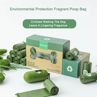 pet biodegradable garbage bags eco friendly portable dog poop box waste bag dispenser lavender fragrance 81620 rolls for leash