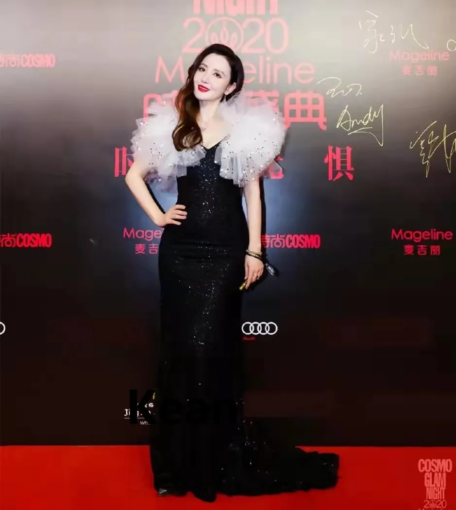 

White and Black Sequin Lace Evening Dress Contrast Color Vestidos De Festa Custom Vintage Prom Dresses Party Evening Dress