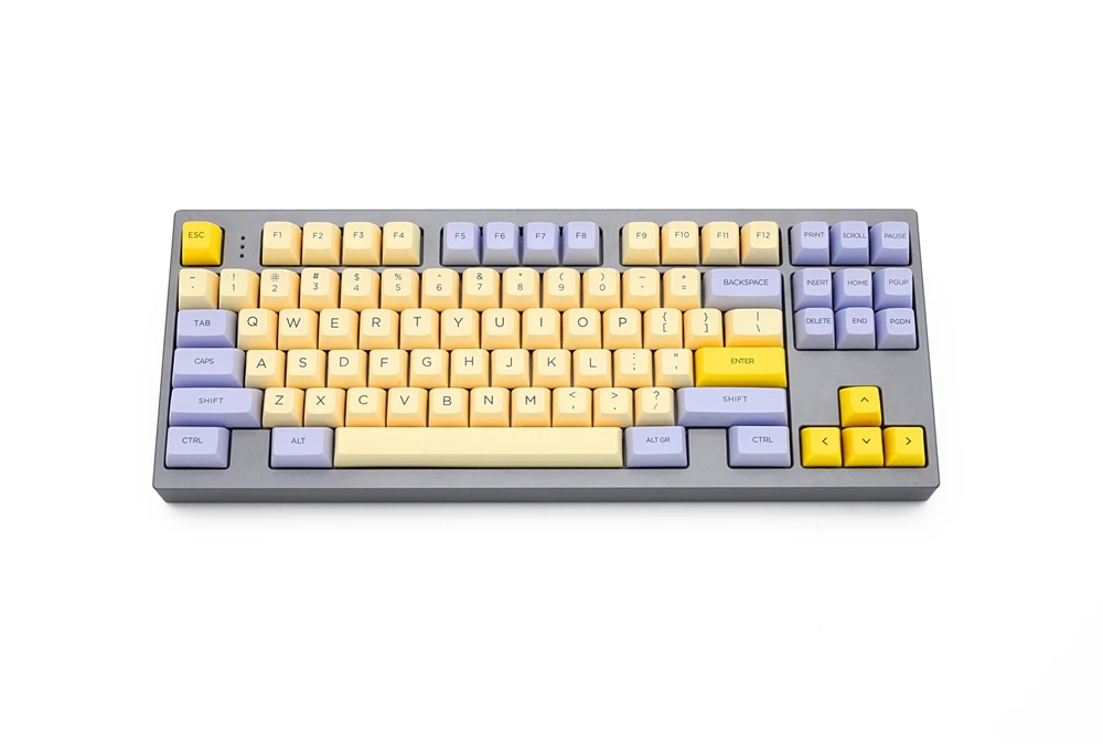 sa profile dye sub keycap set pbt plastic lily beige purple for mechanical keyboard beige grey cyan gh60 xd64 xd84 xd96 87 104 free global shipping