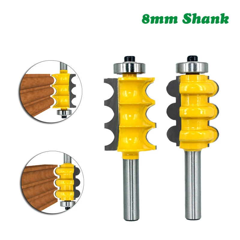 2 шт. 8 мм хвостовик тройной шарик и тройная флейта большой формовочный фрезы