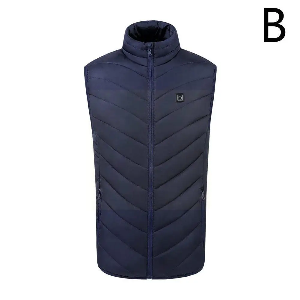 

Men Outdoor Autumn winter Smart heating Cotton Vest Electric Heating USB Infrared Flexible Vest Warm Jacket Women Winter Th V2L4