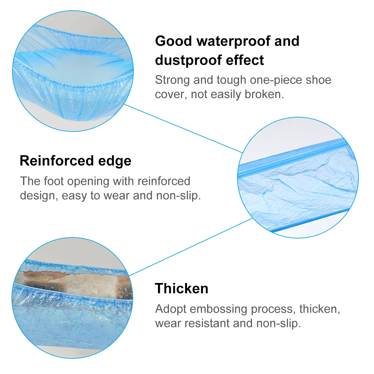 Одноразовые Бахилы для обуви 100 шт. пластиковые защитные толстые уличные