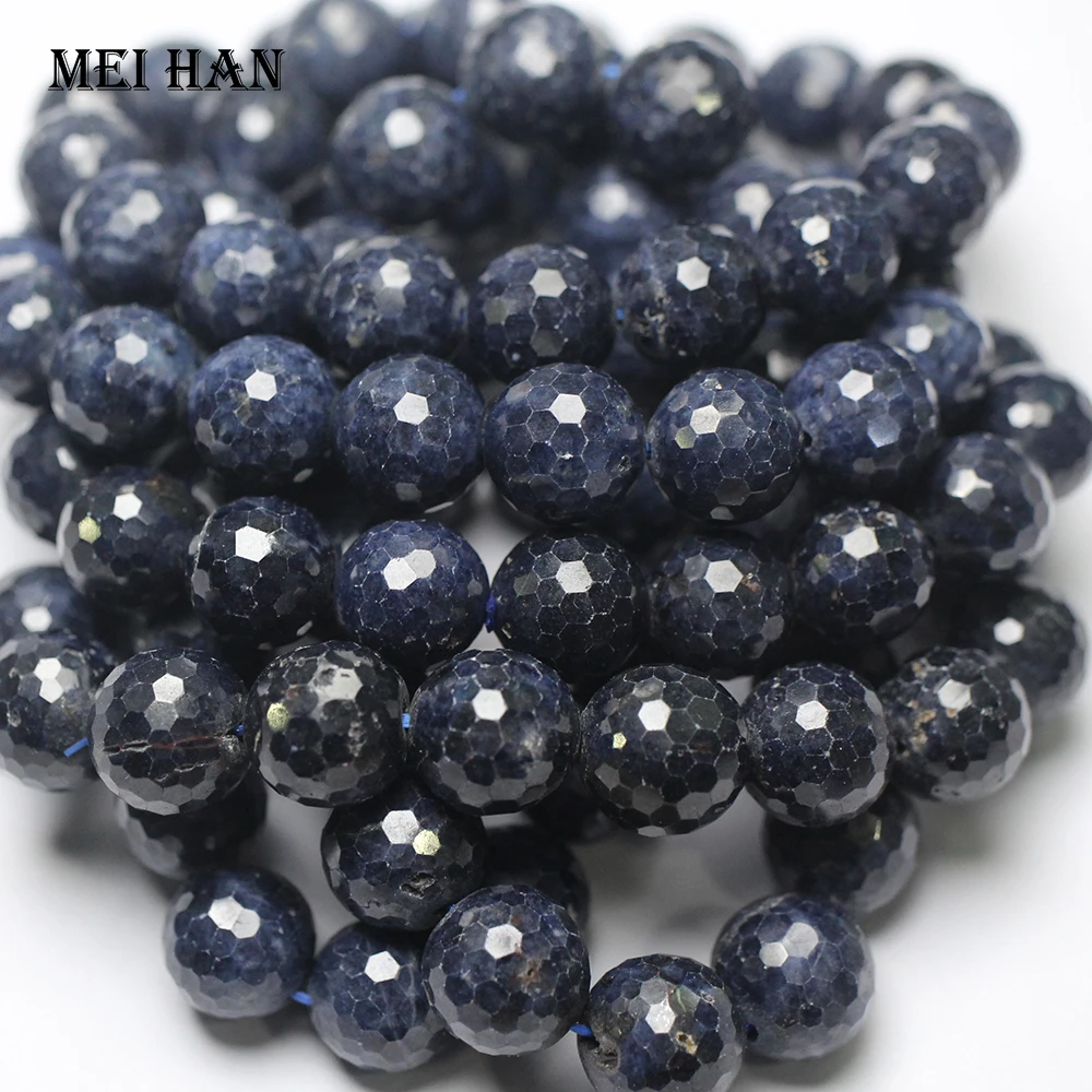 Meihan (1 браслет/комплект) натуральные 9 3-10 мм и 10-10 8 АА синие сапфировые граненые
