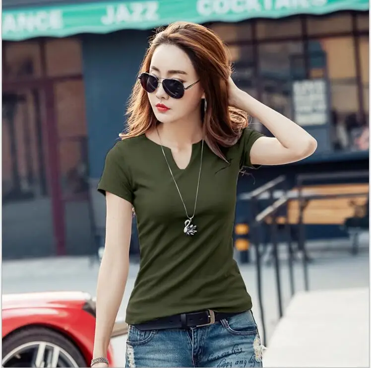 

2021 new fashion summer women's sports t shirt top high quality cotton t shirt slim running short sleeve