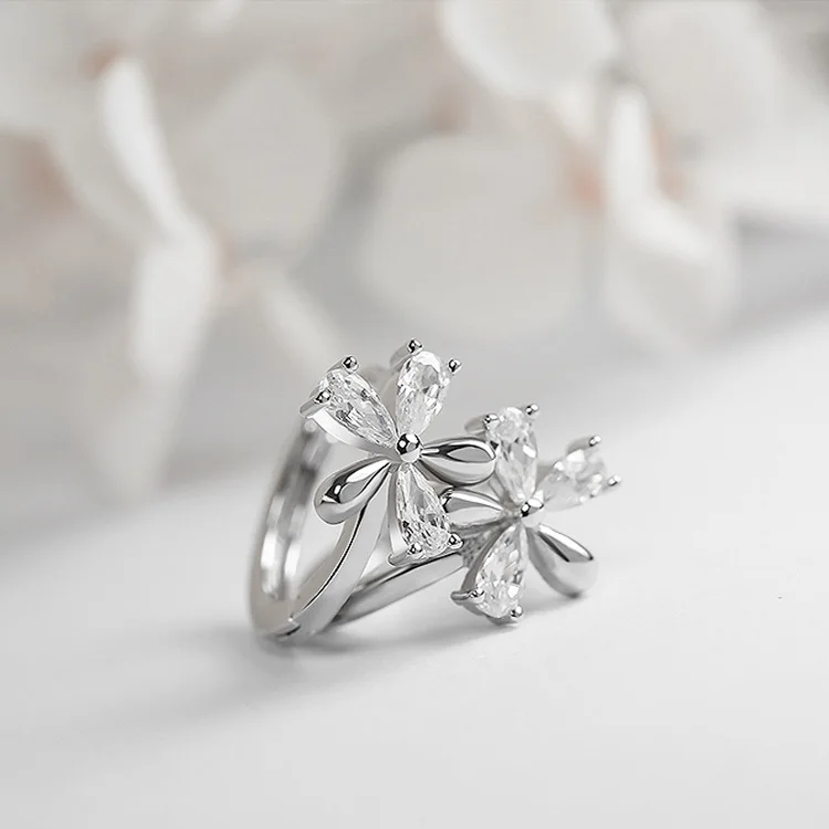 Begirl Temperament Pin Flowers Earrings Simple Fashion Crystal Five Leaf for women Factory Wholesale | Украшения и аксессуары