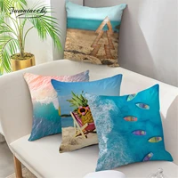 fuwatacchi cushion cover summer beach pattern pillowcover home sofa couch decoration throw pillow case 45x45cm fundas de cojin