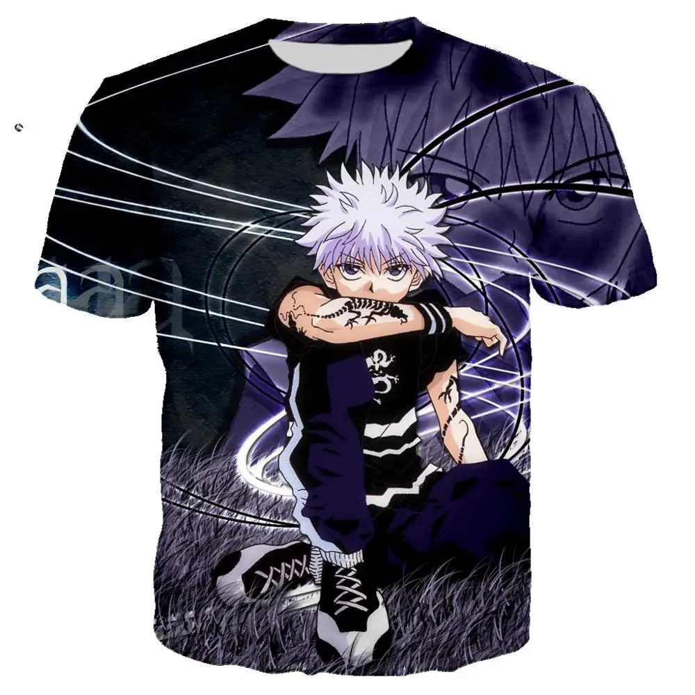 

Hot Sale Anime HUNTER X HUNTER Killua 3d Printed T Shirt Unisex Fashion Summer Casual Popular Harajuku Streetwear Top
