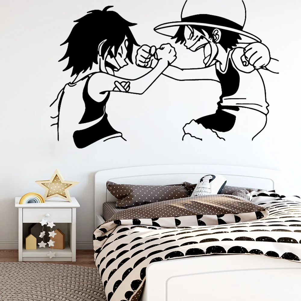 Цельная Наклейка на стену обезьяна D Luffy виниловый декор для детской комнаты