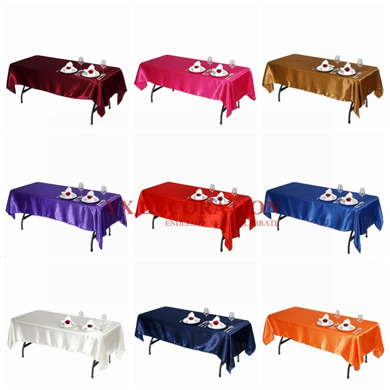 Скатерть прямоугольная атласная для свадьбы 1 шт.|Скатерти| |