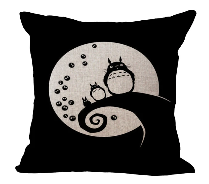 Под деревом Лунной Персонаж Тоторо Команда милые наволочки массажер Декоративные подушки Художественная живопись Домашний декор Подарок для детей Мультфильм Классика.