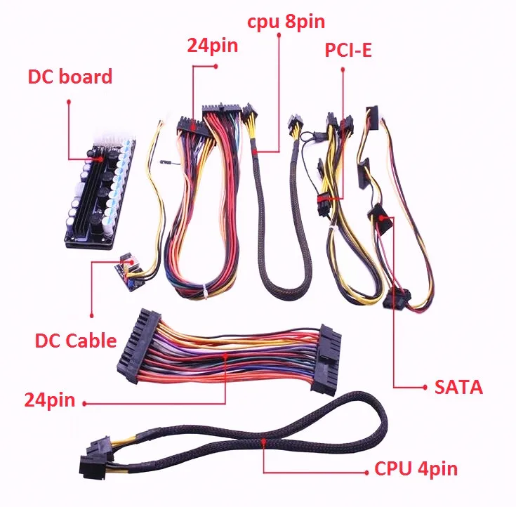 DC 19V (16 24v) широкий вход выход 300w ATX источник питания (VR Ready Pico PSU) MINI ITX to Car PC Power