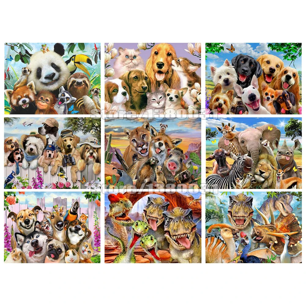 

Полная Алмазная картина 5D с животными Diy Алмазная вышивка крестиком новое поступление украшение дома Рождественский подарок TT1482