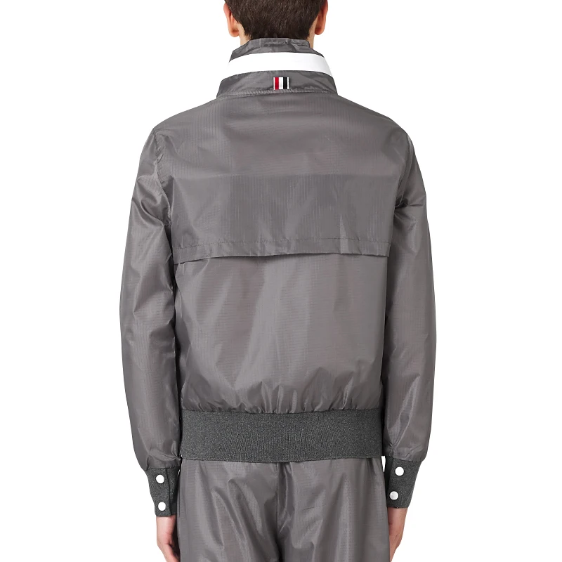 

TB THOM 2021 Fashion Brand Jacket Men With Nood Clothing Waterproof windproof Sports baseball uniform Spring Autumn Casual Coat