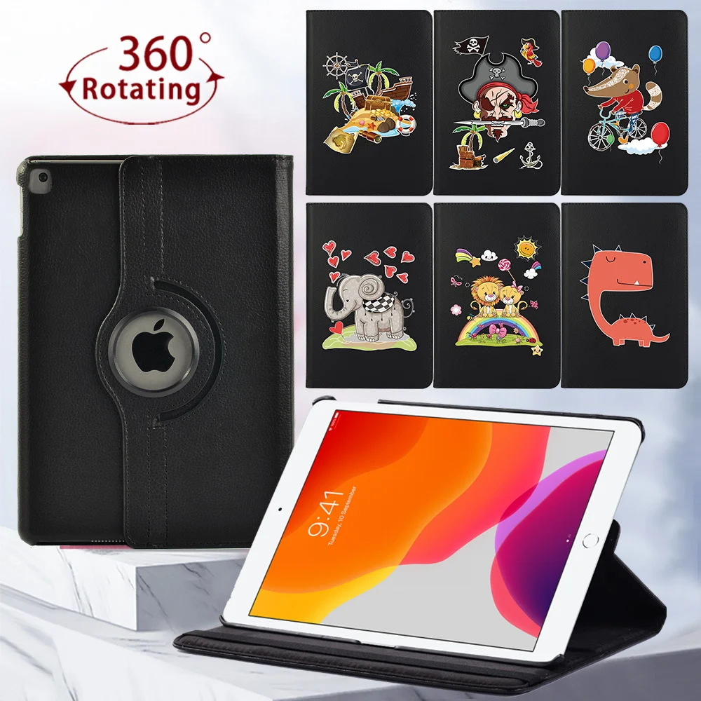 

360 Rotating Tablet Case for Apple IPad 8th Gen/(5th/6th/7th) Gen/IPad 2/3/4/ IPad Mini 4/5 Protective Case + Free Stylus