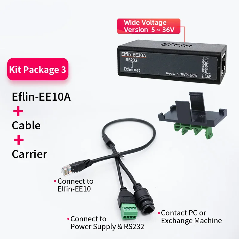 Последовательный сервер RS232 один последовательный для Ethernet ModbusTCP/HTTP EE10A |