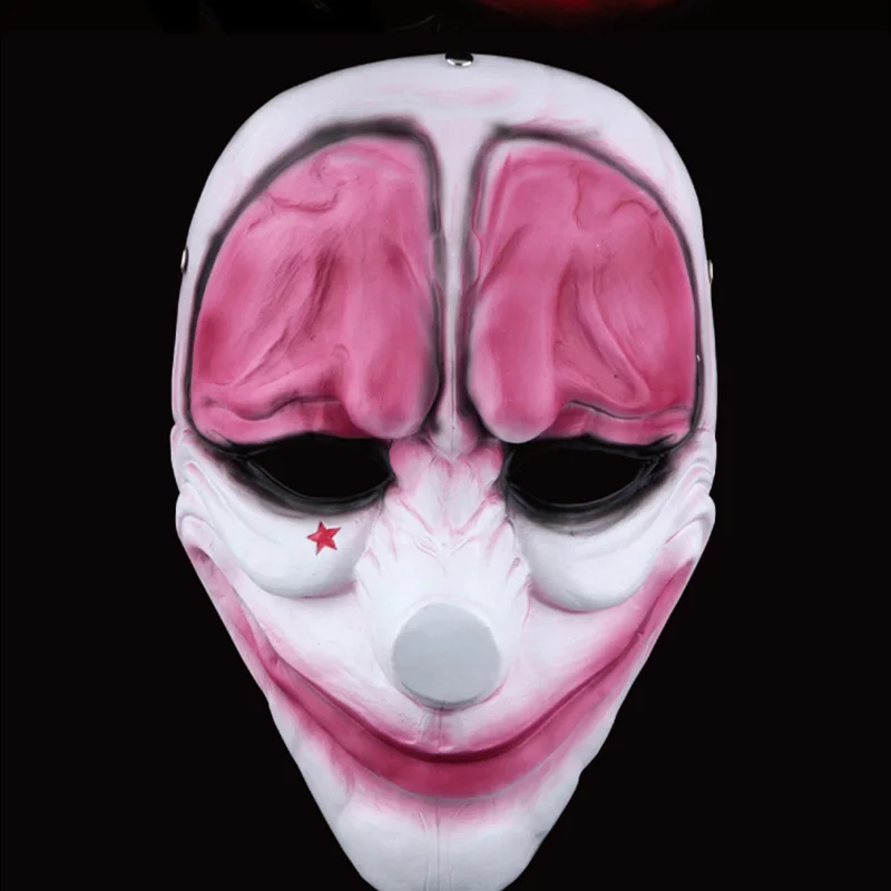 Высокая grade Payday Vendetta God Smile Face полимерные маски вечеринка Хэллоуин косплей